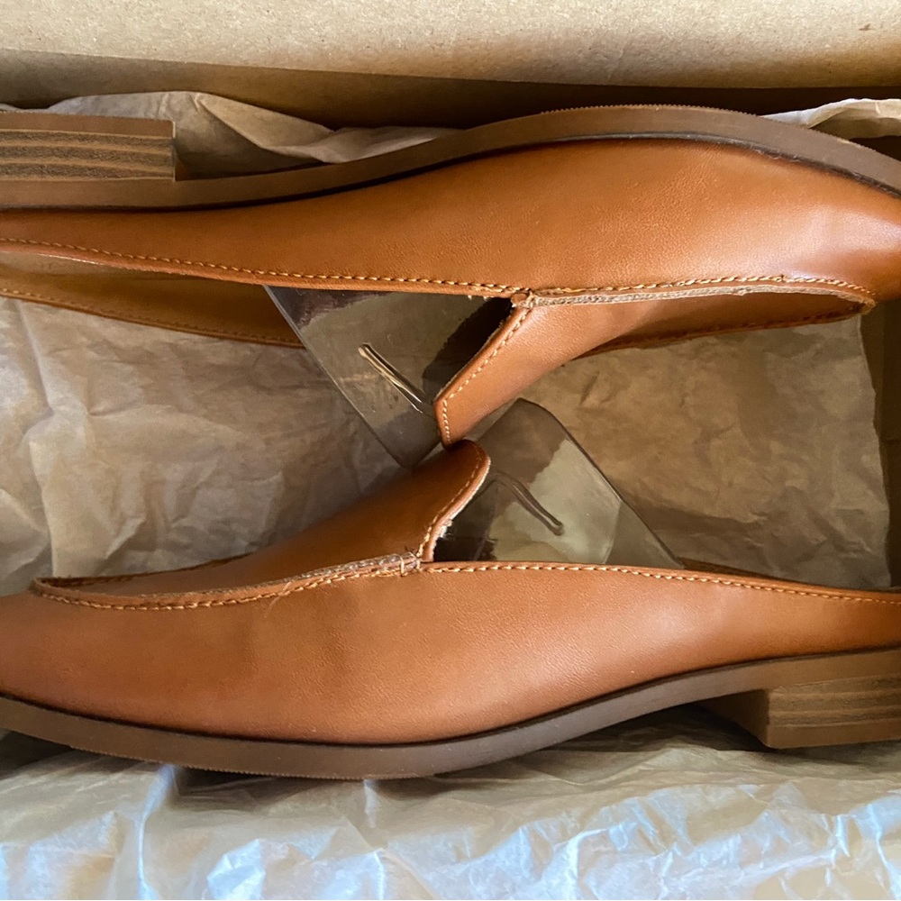 Universal Thread Cognac Brown Flats Mules Size 7.5